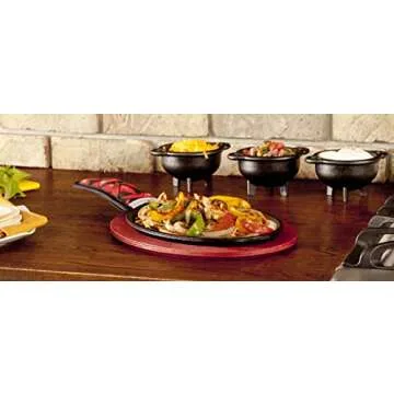 Lodge Logic Pre-Seasoned Fajita Grill Set for Perfect Fajitas
