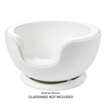 VoChill Stemless Wine Glass Chiller | Keep the Chill In Your Glass | New Wine Accessory | Separable & Refreezable Chill Cradle | Actively Chills Stemless Glassware | Quartz, Pair Stemless