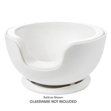 VoChill Stemless Wine Glass Chiller | Keep the Chill In Your Glass | New Wine Accessory | Separable & Refreezable Chill Cradle | Actively Chills Stemless Glassware | Quartz, Pair Stemless