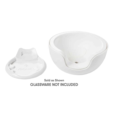 VoChill Stemless Wine Glass Chiller | Keep the Chill In Your Glass | New Wine Accessory | Separable & Refreezable Chill Cradle | Actively Chills Stemless Glassware | Quartz, Pair Stemless