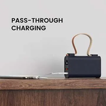 NURZVIY Power Bank Discover 100, 28800mAh Portable Power Station Charger with 100W Output, PD/QC3.0 Fast Charging, Adjustable Powerful Flashlight, Grey