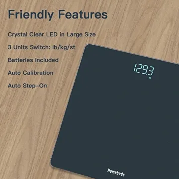 Homebuds Digital Bathroom Scale High Precision LED Display