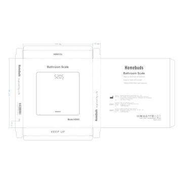 Homebuds Digital Bathroom Scale High Precision LED Display