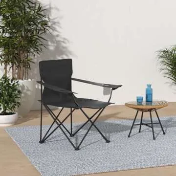 HaSteeL Foldable Camping Chair Set of 2, Folding Camp Chairs for Adults, Large Portable Lawn Chair f...