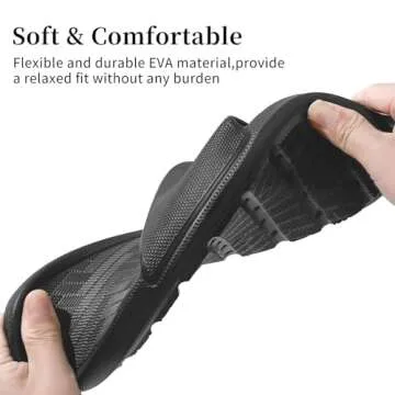 Frykun Mens Waterproof Non-Slip Shower Slides