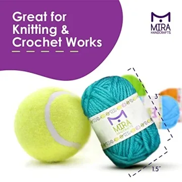 Mira Handcrafts 60 Yarn Skeins for Knitting and Crochet