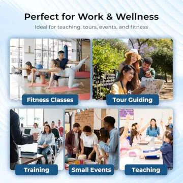 WinBridge Portable Voice Amplifier with Wireless Lavalier Microphone,Teacher Mic with Speaker,Wireless Lapel Amplifier for Teachers, Clip On Microphone System Bluetooth Speaker,Mini Megaphone WB006