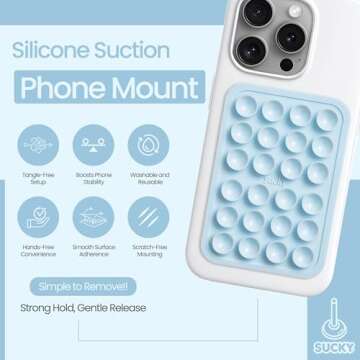Silicone Suction Phone Case - Hands-Free Sticky Grip