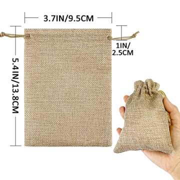 75 Pcs Small Burlap Gift Bags with Drawstring for All Occasions