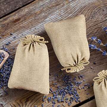 75 Pcs Small Burlap Gift Bags with Drawstring for All Occasions
