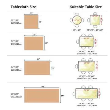 LINENLUX Striped Cotton Linen Tablecloth with Tassels