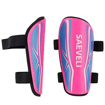 Saeveli Soccer Shin Guards for Toddlers Kids Youth - Lightweight and Durable Shin Pads with Adjustab...