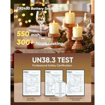 Homemory 2" x 2" Timer Remote Control Flickering Flameless Votive Candles, Realistic Battery Operate...