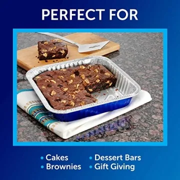 Reynolds Aluminum Baking Pans with Snug Lids, 8x8 Inches