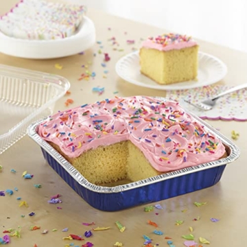 Reynolds Aluminum Baking Pans with Snug Lids, 8x8 Inches