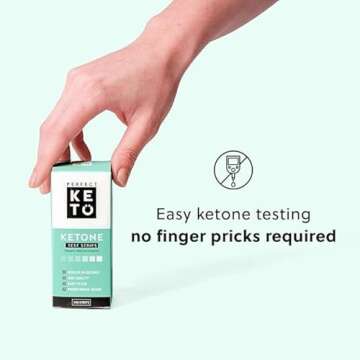 Perfect Keto Ketone Test Strips Kit for Testing Ketones on Low Carb Ketogenic Diet, Monitor Ketosis, Keto Diet Tracker, Urine Test Strips, 100 CT