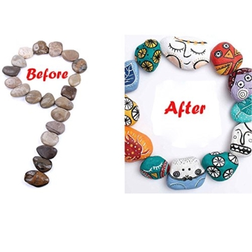 20 Polished Natural Rocks for Creative Painting Projects