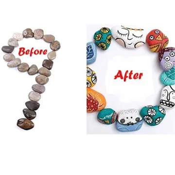 20 Polished Natural Rocks for Creative Painting Projects