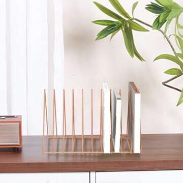 Urban Deco Triangle Desk Organizers Metal Wire Magazine Holder 10 Sections Decorative File Folder Or...