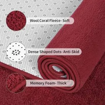 FlyDOIT 4x6 Super Soft Memory Foam Area Rug