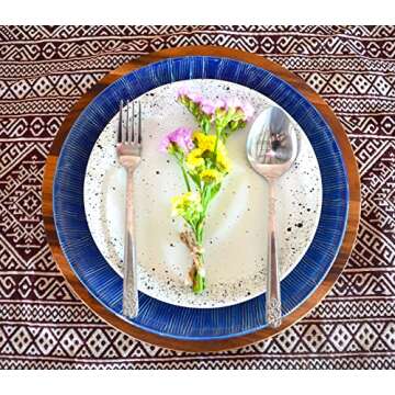 RoRo 8 Inch Ceramic Speckled Appetizer Plate Set