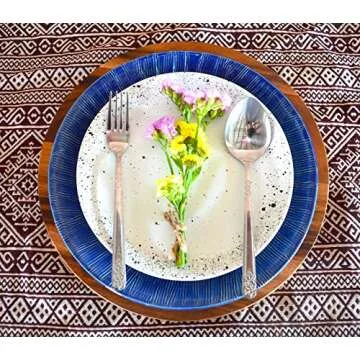 RoRo 8 Inch Ceramic Speckled Appetizer Plate Set