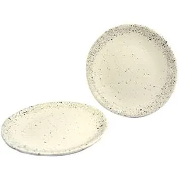RoRo 8 Inch Ceramic Speckled Appetizer Plate Set
