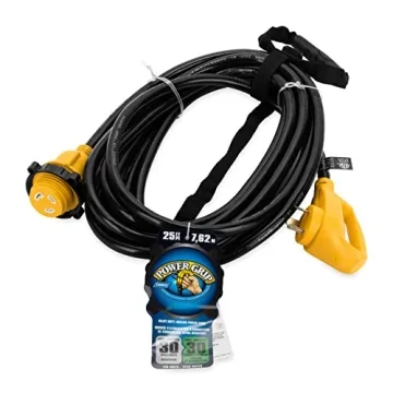 Camco PowerGrip 30-Amp RV Extension Cord 25ft Durable