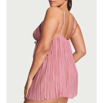 Victoria's Secret Pleated Babydoll, Dusk Mauve, Small