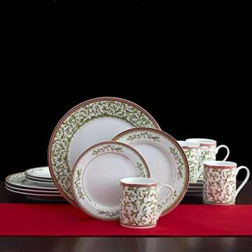 Mikasa Holiday Traditions Dinnerware Set with Mugs (16 Piece)