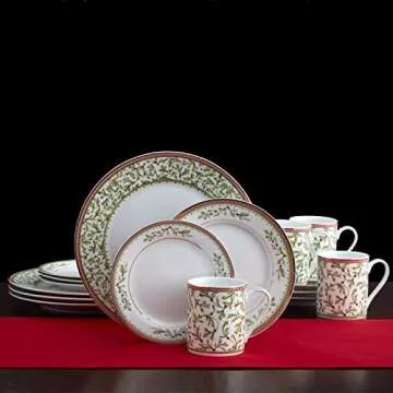 Mikasa Holiday Traditions Dinnerware Set with Mugs (16 Piece)