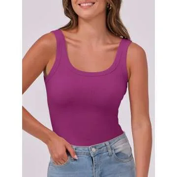 Shop ANRABESS Women's Stylish Scoop Neck Tank Top for Summer