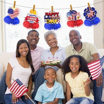 8pcs Honeycomb Centerpieces for Labor Day Celebrations