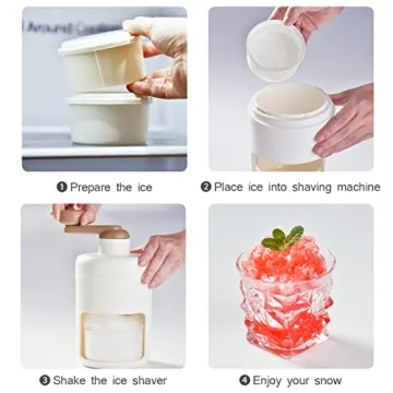 Choxila Shaved Ice Machine Snow Cone Machine - Portable Crusher with Free Cube Trays - BPA Free