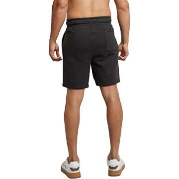 Hanes Men's Originals Sweat, Heavyweight Fleece Shorts with Pockets, 8", Black
