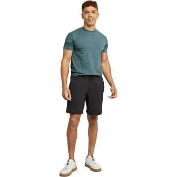 Hanes Men's Originals Sweat, Heavyweight Fleece Shorts with Pockets, 8", Black
