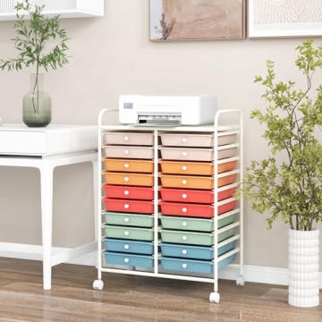 GOFLAME 20-Drawer Rolling Storage Cart for Organizing