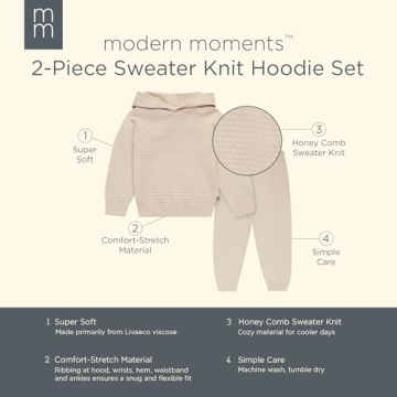 Modern Moments by Gerber Baby Girls' Knit Set - Oatmeal Heather