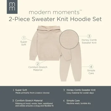 Modern Moments by Gerber Baby Girls' Knit Set - Oatmeal Heather