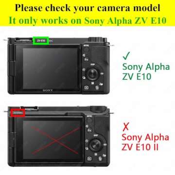 Screen Protector for Sony Alpha ZV-E10 ZVE10 ZV-1F ZV1F ZV-1 II ZV-1 ZVI ZV1II [Not for ZV-E10 II]Ca...