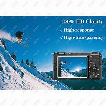 Screen Protector for Sony Alpha ZV-E10 ZVE10 ZV-1F ZV1F ZV-1 II ZV-1 ZVI ZV1II [Not for ZV-E10 II]Camera & Hot Shoe Cover ,ULBTER 0.3mm 9H Hardness Tempered Glass Cover Anti-Scrach Anti-Bubble [3+2 Pack]