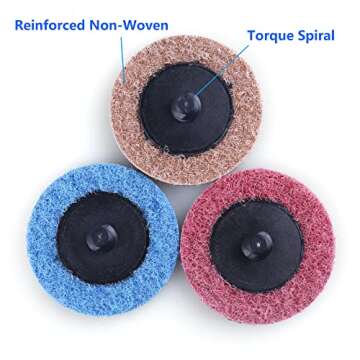 LotFancy 2 Inch Sanding Discs for Die Grinder, 46PCS