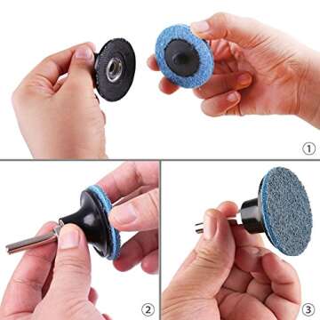 LotFancy 2 Inch Sanding Discs for Die Grinder, 46PCS