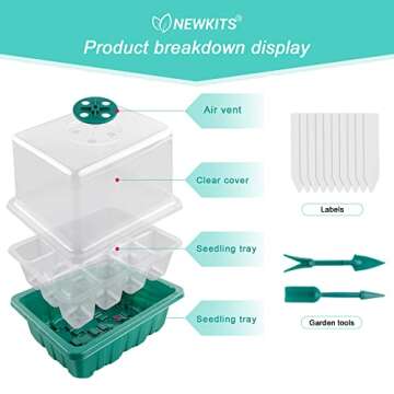 NEWKITS Seed Starter Tray Kit for Seed Germination Success