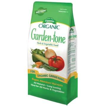 Espoma Organic Garden-Tone 3-4-4 Organic Fertilizer for Cool & Warm Season Vegetables and Herbs. Grow an Abundant Harvest of Nutritious and Flavorful Vegetables – 4 lb. Bag - Pack of 2