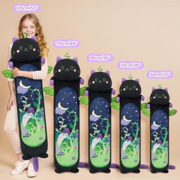 Mewaii Long Cat Plush - Kawaii Black Cat Body Pillow