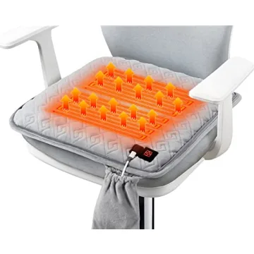 Heated Seat Cushion - Office Chair Cushions for Pain Relief, Non-Slip Design