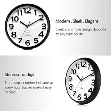 DreamSky Silent Wall Clock 13 Inch - Stylish Timepiece