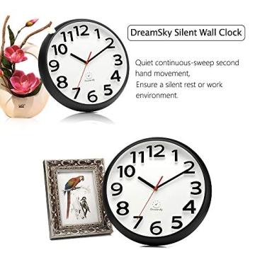 DreamSky Silent Wall Clock 13 Inch - Stylish Timepiece
