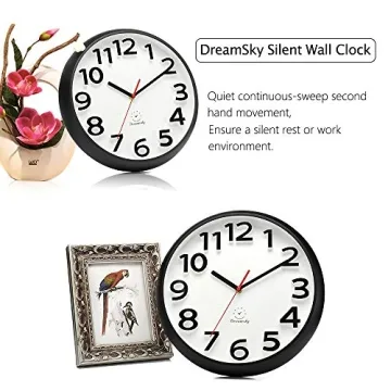DreamSky Silent Wall Clock 13 Inch - Stylish Timepiece